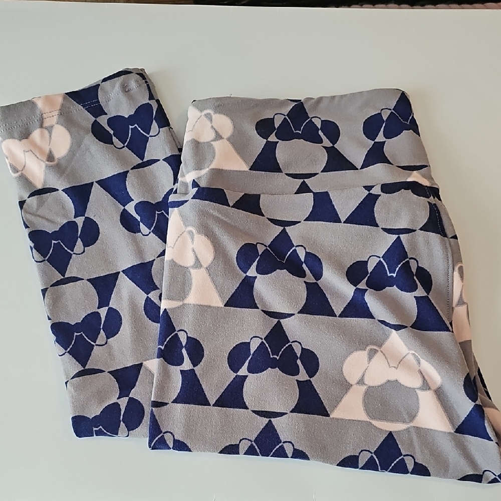 LuLaRoe Leggings Disney One Size Womens GUC- LOT of 3